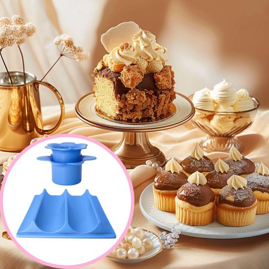 Cake Pop Cutter with Tray Round Cake Pop Mold 1.75" High-Capacity Dual-Cavity Tray Easy-Clean Cookie Mold Kit for Kitchen Bakery