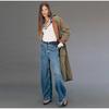 Vintage Baggy Jeans Women Fashion 2025 New Loose Casual Solid Color Wide Leg Pants Zipper Fly Pocket High Waist Denim Trousers
