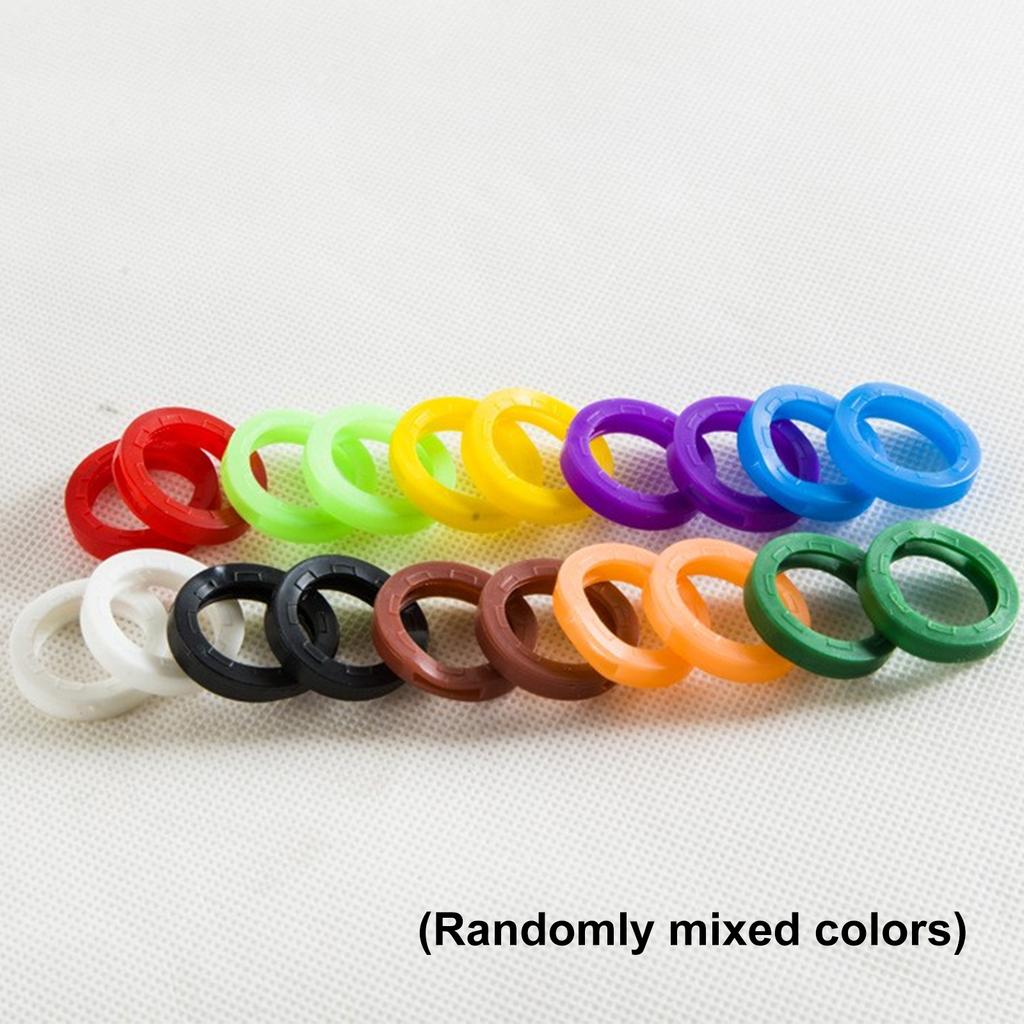 8pcs Colorful Plastic Key Covers Set for Easy Identification with Round and Semi Round Shapes in Vibrant Colors