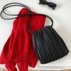 Pu Pleated Crossbody Bag With Magnetic Closure For Daily Casual Use