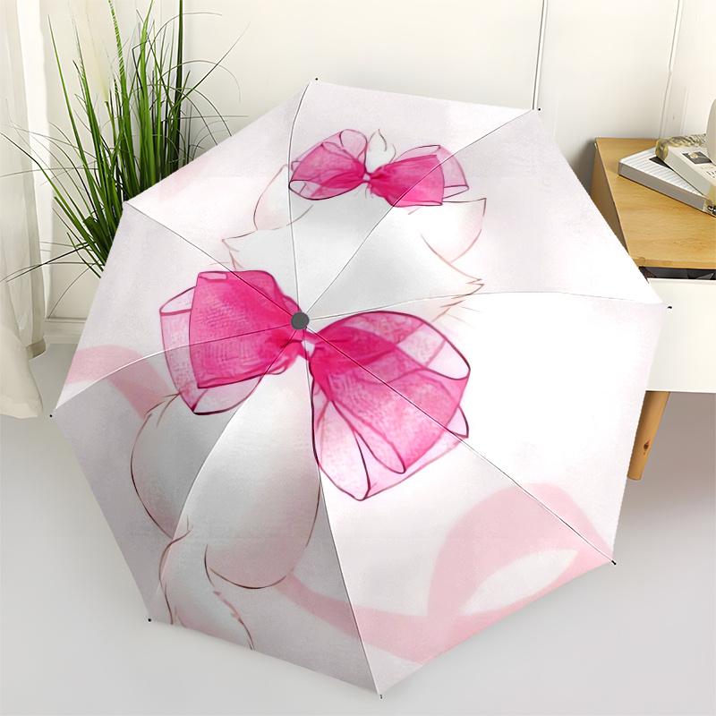 

Cat Bow Automatic Opening and Closing Umbrella - 8-rib Reinforced Folding Design, Lightweight and Portable, Suitable for Daily Business Use,