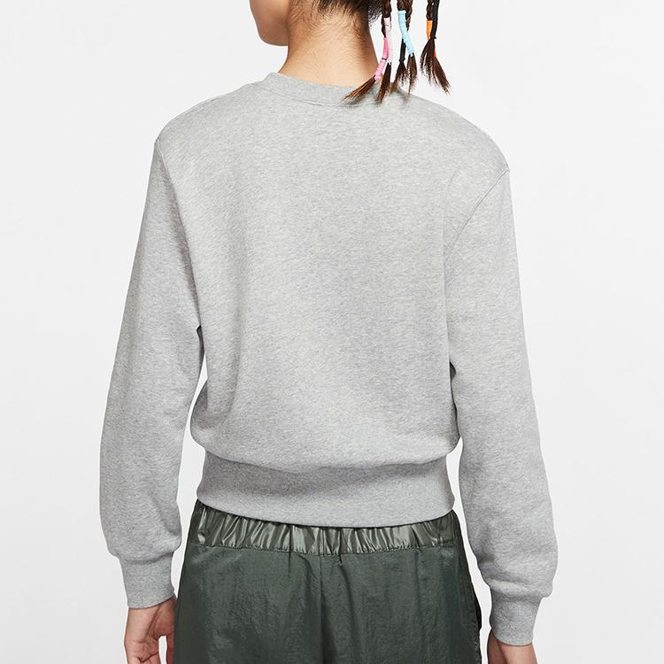 Nike Sportswear Short Sleeve Casual Pullover Sweatshirt Women Sweatshirt Gray CK4436-063