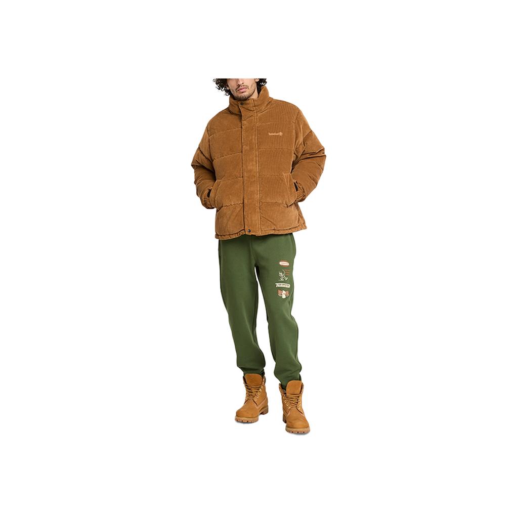 Timberland Stand Collar Warm Versatile Duck Down Puffer Jacket Men Outerwear Dark-Wheat A6X6J-EH2