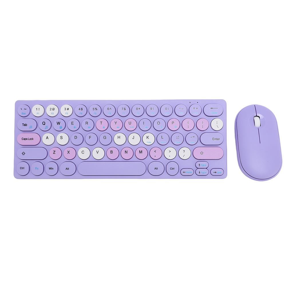 Keyboard Mouse Combo for Auto Sleep Retro 2.4G Wireless 64 Keys Keyboard 1200dpi Mouse with Receiver