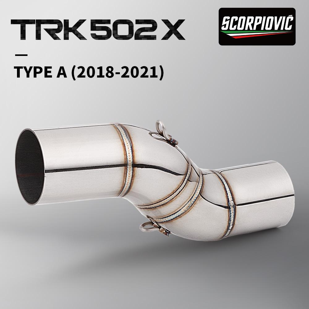 

Для мотоциклов серии TRK502X 502X и других полный системный средний участок трубы с 2018 2019 2020 2021 Выхлопная система TYPE A