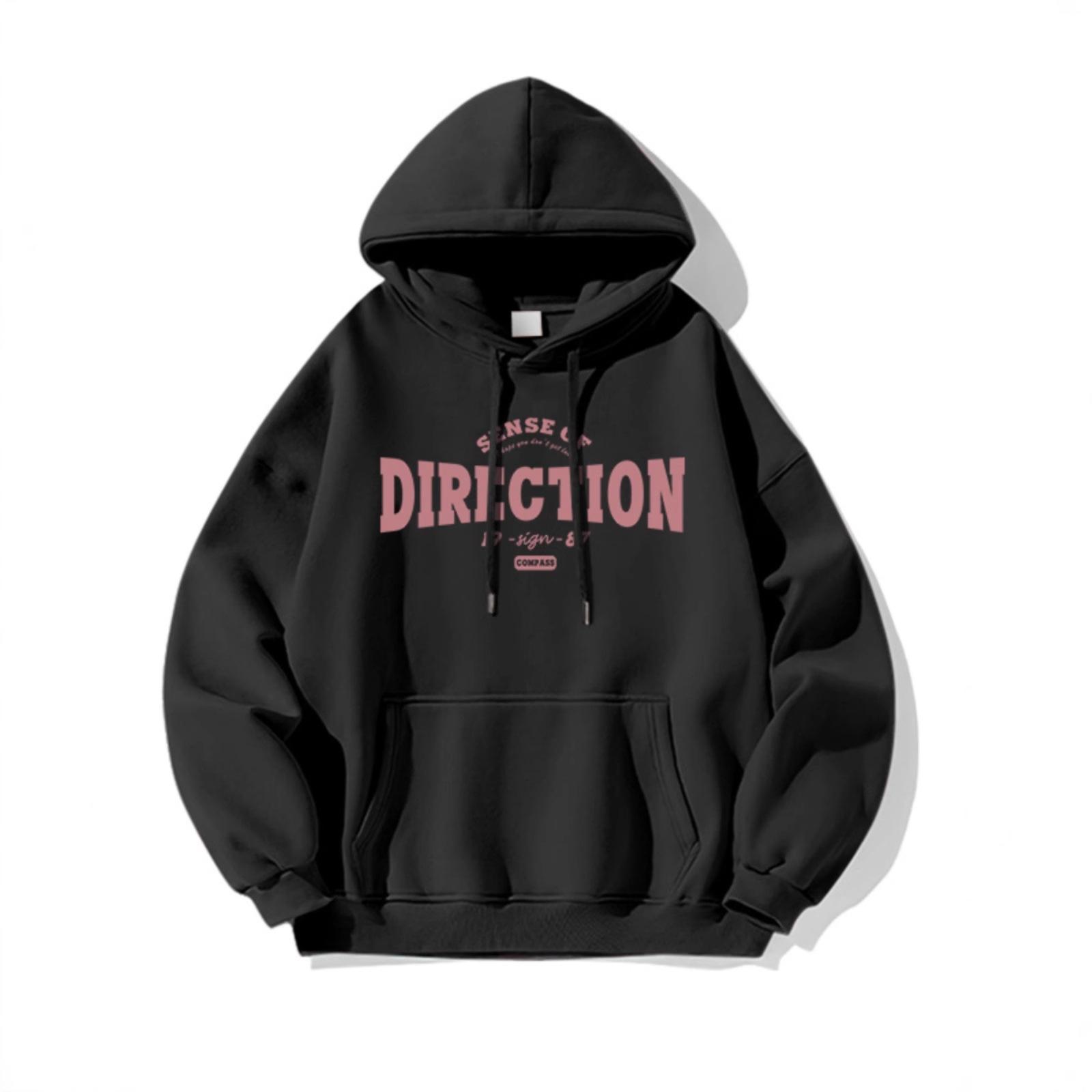 

Черный свитер, такой же весенне-осенний новый корейский свободный худи, зимнее пальто XL