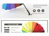Automatic 16-Rib Rainbow Umbrella with Long Handle and Custom Logo