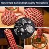Bling Rhinestone Heart Shape Keychains Glitter Crystal Heart Key Chain Key Rings Bag Charm for Women Girls