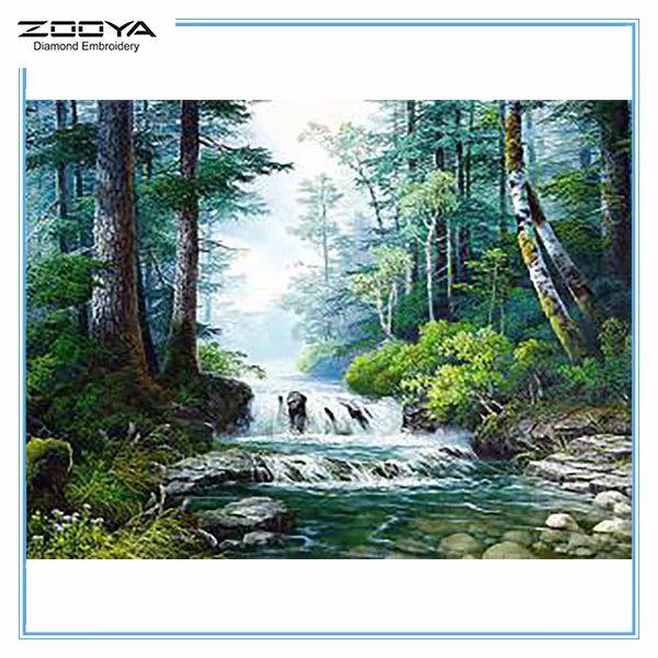 

ZOOYA DIY 3D Алмазная вышивка Крестиком Главная Декор Водопад