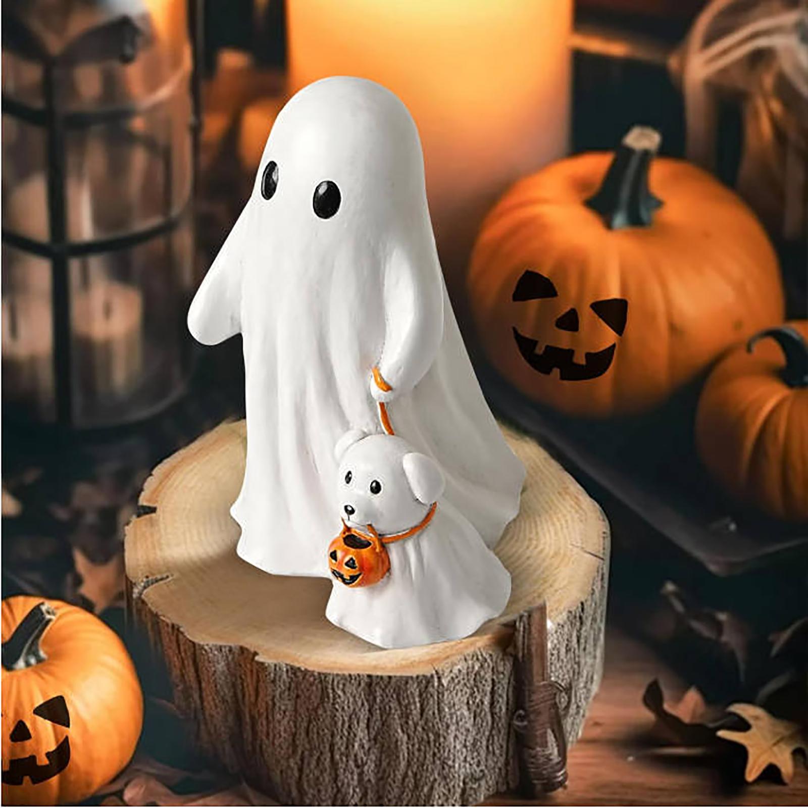 

Статуя Гуляющей Собаки на Хэллоуин, Милые Фигурки Привидений, Хэллоуинский Стол One Size