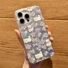 Purple Floral Cat Case for Apple 15/14/13/12/11/Pro/Pro Max/XS Max/XR/XS
