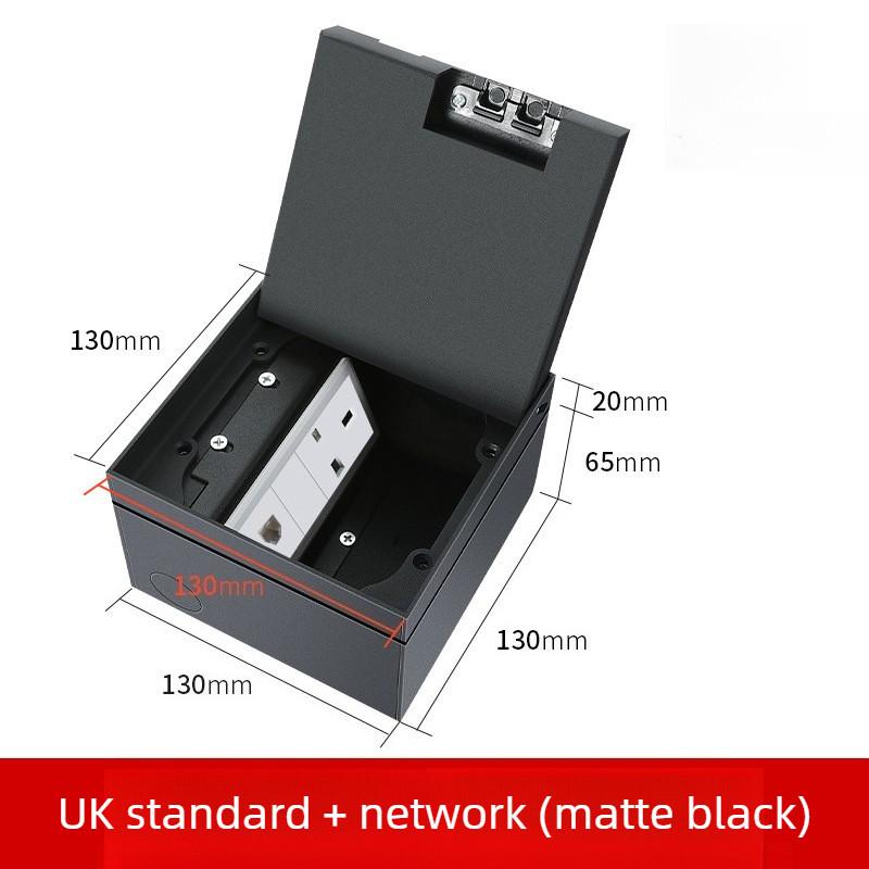 Stainless Steel Embedded Ground Socket Invisible Flat Style Floor Socket Universal Hidden Ground Socket Box