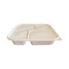 Biodegradable 4-Compartment Disposable Lunch Box (200 Sets)