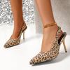 New Pointed Leopard Heels Elegant Banquet Stiletto Plus Heels