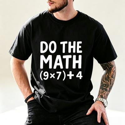 Do The Math Funny Math Meme Graphic T Shirt for Women Unisex Unisex Sarcastic Joke Short Sleeve Tee TShirts Minimalist Casual Tops
