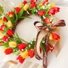 Artificial Garland Spring Summer Colorful Tulips Full of Stars Garland Door Wall Hanging Decoration