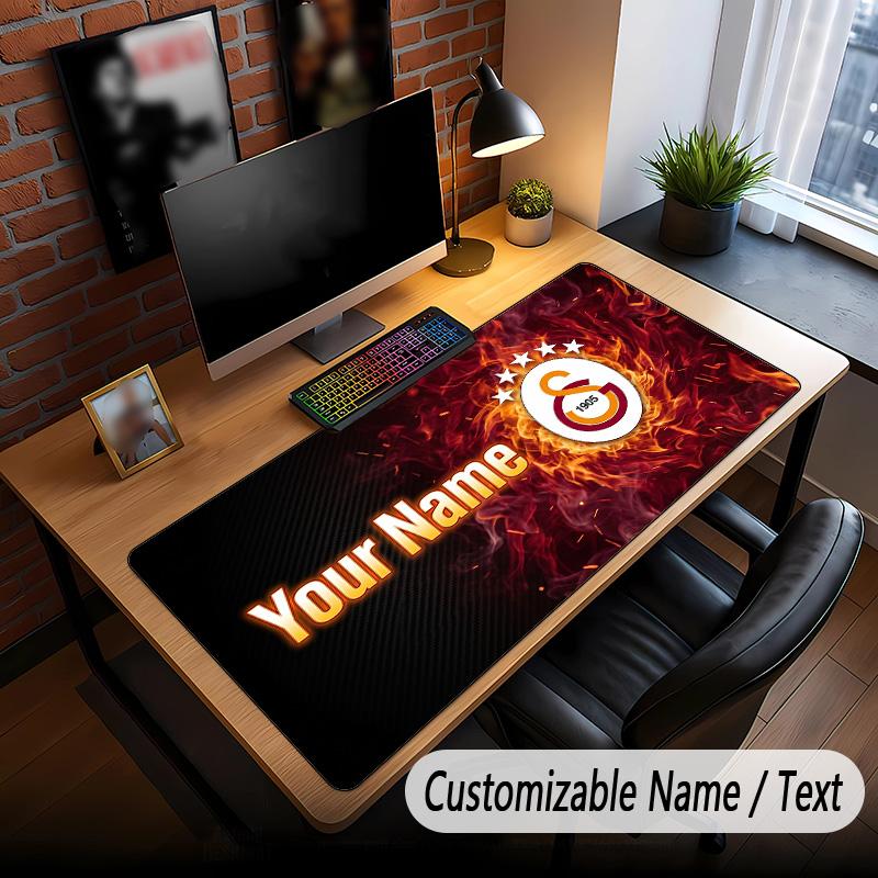 Large Mouse Pad Galatasaray FC Print Custom Name Text Desk Mat for Office Gaming