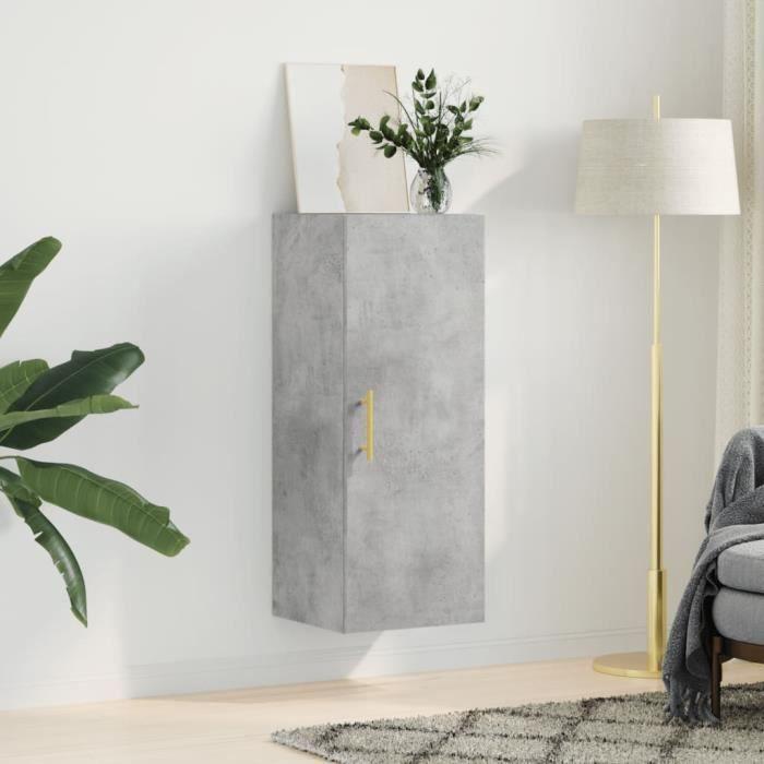 VidaXL Armoire murale gris béton 34,5x34x90 cm 828848