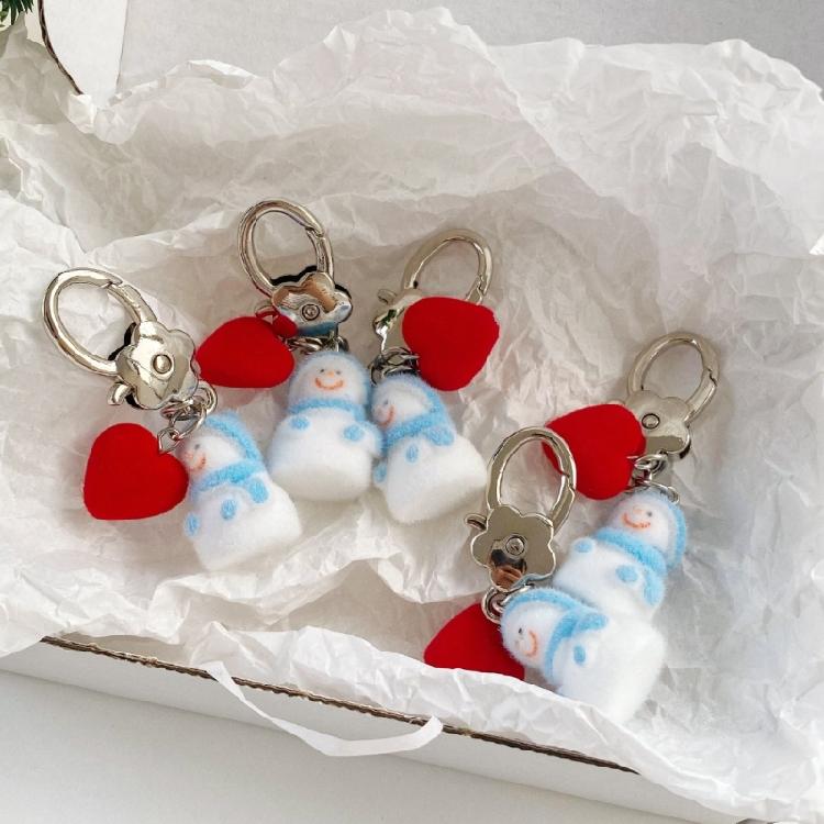 Attractive Blue Snowman Key Holder Soft Texture Small Size Trendy Popular Fashion Accessory For Keys And Bags
