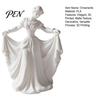 Soft Lines Ballerina Art 3D Printed Dancer Figurine, Elegant Dance Girl Statue with Flowing Dress, Aesthetic PLA Home Decor Sculpture for Decor,