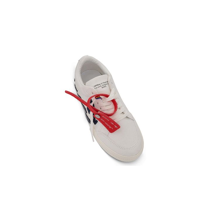 Off-White Cotton Low-Top Lace-Up Fashion Sneakers Kids Sneakers White Black OBIA003S22FAB0010146