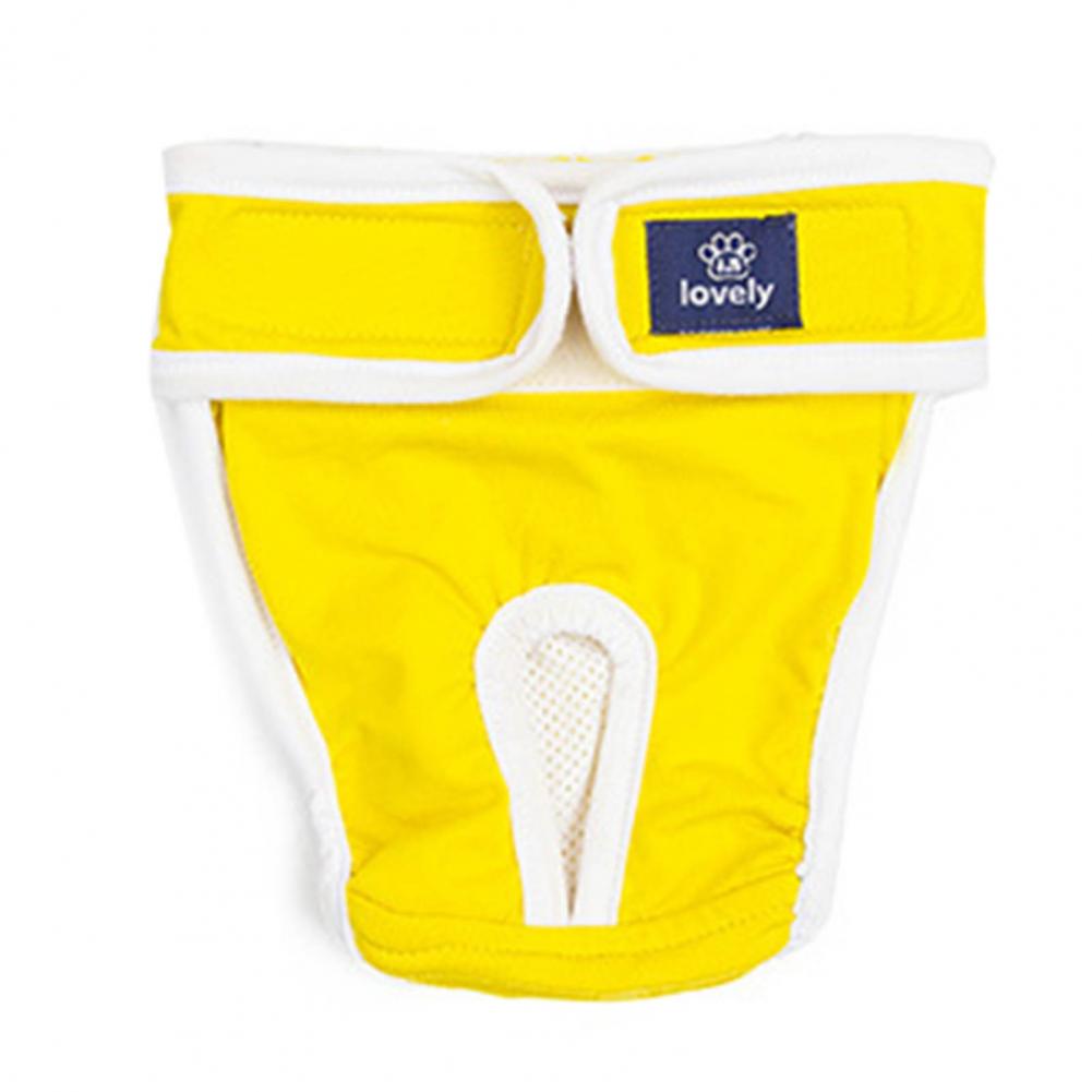 

Pet Diapers Pants Cozy Female Dogs Sanitary Panties Soft Texture Puppy Diaper S жёлтый
