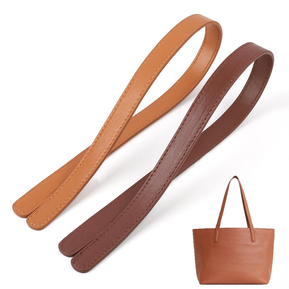 2pcs 60cm PU Leather Bag Strap Handles Shoulder Bags Belt Replacement for Women Tote Handbag Purse Handmade DIY Accessories
