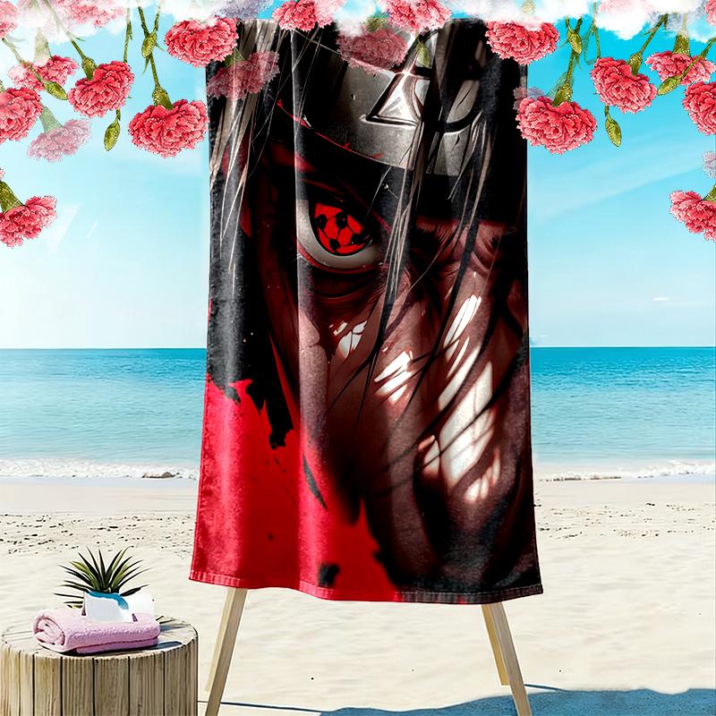 1pc Naruto Beach Towel Ideal Birthday Gift For Family, A Vibrant Beach Towel Suitable for Outdoor Activities