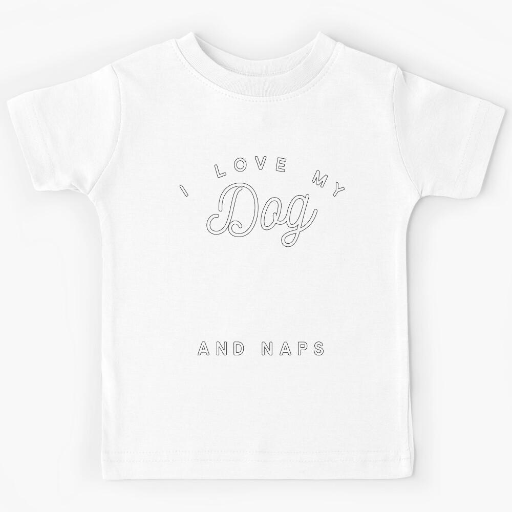 I Love My Dog Guitar And Naps Kids T-Shirt 120