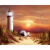 Embroidery Stitch Cross Diamond Lighthouse Diamond Painting 5d Diamond Mosaic Seascape Full Round Home Decor