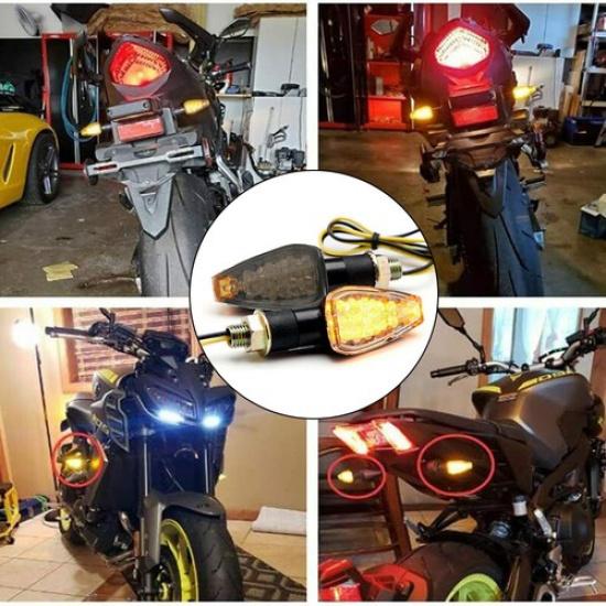 

LED Motorcycle Indicator Signals Blinker Turn Lights For Amber DRZ400SM Suzuki Q