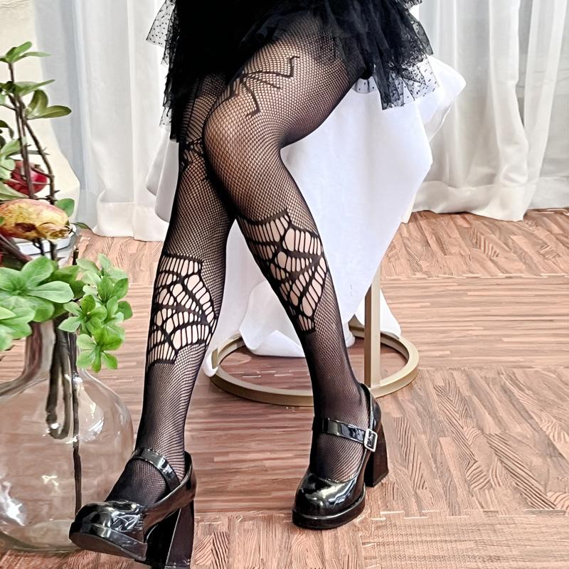

Spiderweb Hollow Fishnet Stockings Sexy and Alluring Black Tights European and American Slimming Pantyhose jk Plus size stockings Average Size（85-150Jin