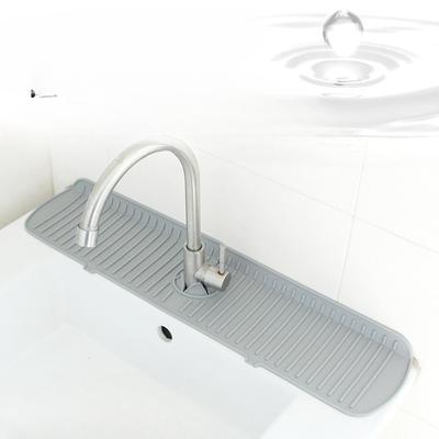 Silikon Wasserhahn Ablauf Matte Plus Lange Waschbecken Ablauf Matte Haushalt Nicht-slip Arbeitsplatte Matte