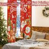2pcs, 2D FLAT PRINTING Curtains (Without Rod) FestiveJoy Christmas Holiday Curtains with Digital Printing Polyester Easy Install
