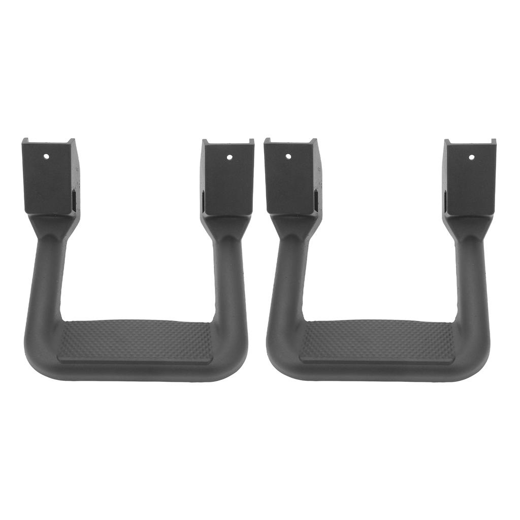 Truck Side Step Set Black Powder Coated Cast Aluminum Rugged Anti Slip Step Pad Universal Fit Replacement for Chevy