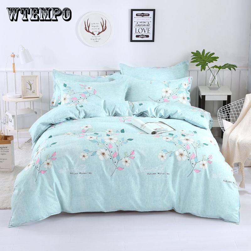 Комплект постельного белья с пасторальными цветами, Королевский размер, хлопковый мягкий пододеяльник, комплект постельного белья королевского размера, постельное белье 3Pcs Twin