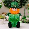 2 stuks Unieke Beeldjes Patrick's Day Kabouters Kleurrijke Poppen Accent voor Eettafel of Bureau Geluksblad Decoraties