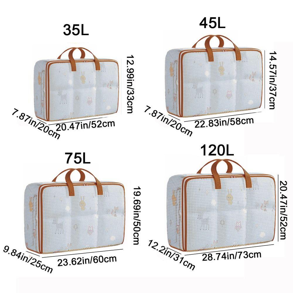 Visible Moving Storage Bags Large Capacity Luggage Travel Bag Clothes Quilt Storage Bag  Pillow