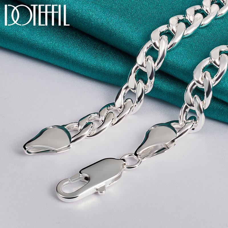 Šoninė grandinėlė, 10 mm karoliai, 925 sterlingų sidabro madingi dovanoti papuošalai