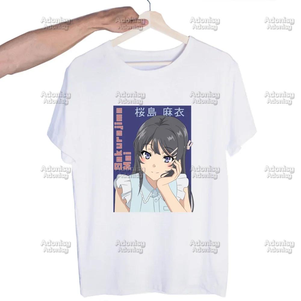 Mai Sakurajima Rascal Does Not Dream of Bunny Girl  Unisex T Shirt New O Neck Cotton T-Shirt Designer Tshirt Tops Tees Shirt