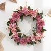 Fall Faux Peony Colors Silk Flower Garland For Festive Wall And Door Decorations