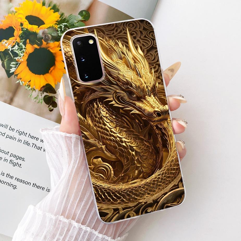 For Samsung Galaxy S20 Plus Case SM-G985F Luxury Bow Flowers Painted Cover Soft Silicone Case For Samsung S20+ S 20 Plus 5G Bags