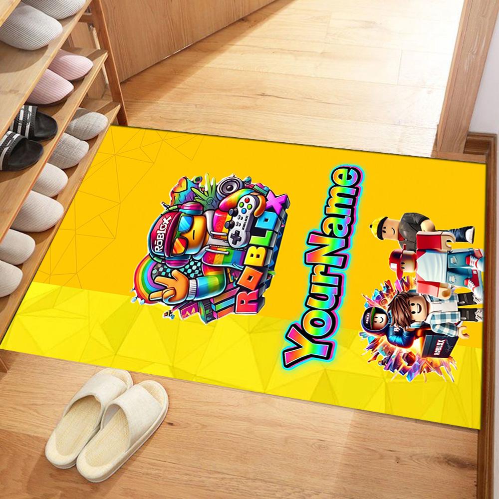 Roblox 487 Customize Text Floor Rug Office Rug Design for Kitchen Living Rooms Study room Outdoor Antislip Carpet Office home decor
