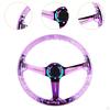 Universal 14inch Car Sport Steering Wheel with 6 Bolts Stylish Spare Parts