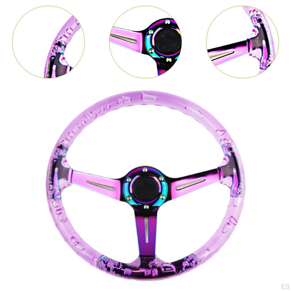 Universal 14inch Car Sport Steering Wheel with 6 Bolts Stylish Spare Parts