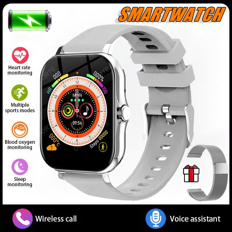 New Smart Watch Android IOS Phone 1.44 Inch Color Screen Bluetooth Call Blood Oxygen/Pressure Monitoring Smart Watch Women Men