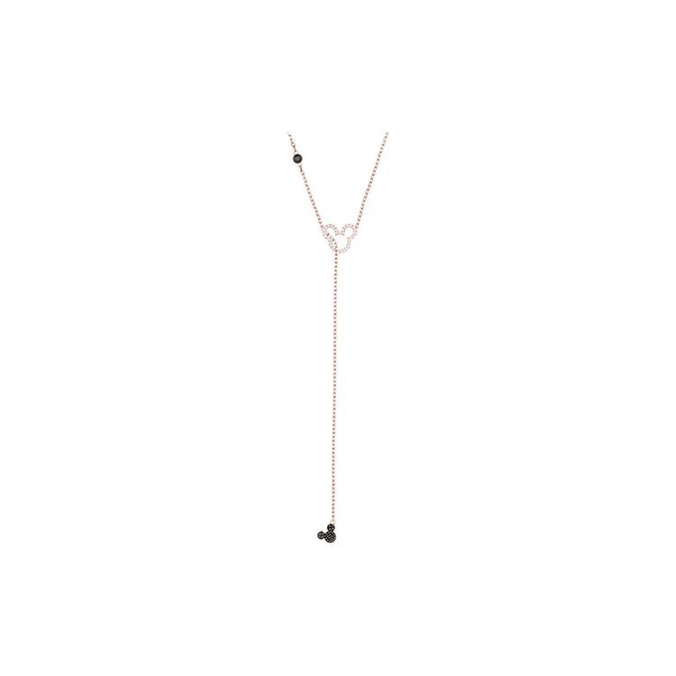 Swarovski Mickey Limited Edition Y-Shaped Necklace Women necklace Rose-Gold 5429084 Box (Random Color)