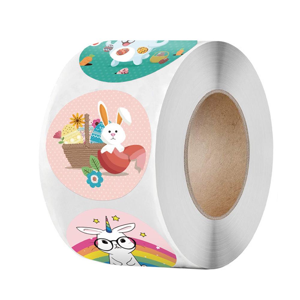 100-500Pcs High-Quality Happy High-Quality Easter High-Quality Sticker High-Quality Adhesive High-Quality Paper High-Quality Cake High-Quality