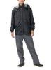 Rainwear Top and Bottom Fully Lining Defend LL [Winter Cherry] Set, Waterproof, Mesh, Rainsuit, Men's, Black,