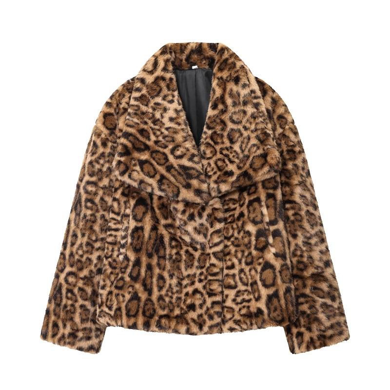 Faux Fur Coat Plush Fluffy Women's Jacket Woman Autumn Winter Outerwears White Red Gray Black Blends Coats